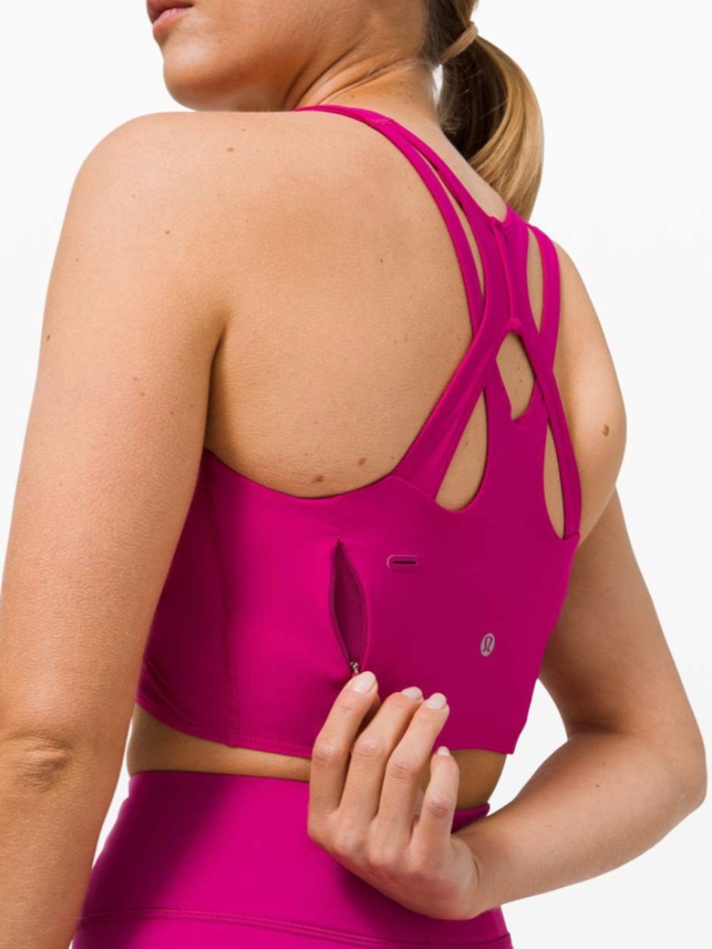 Lululemon Stash It Bra Medium Support, B/C Cup Ripened Raspberry - Picture 3 of 7